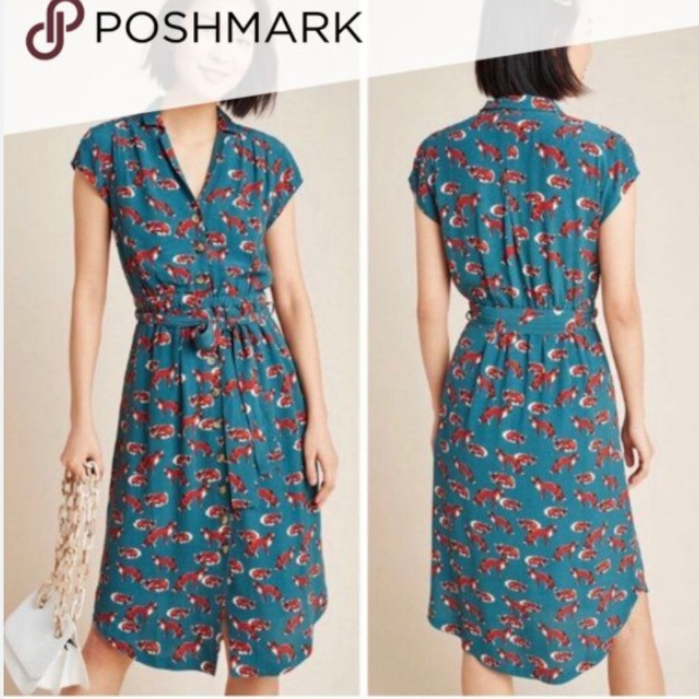 Anthropologie Maeve dress - fox print